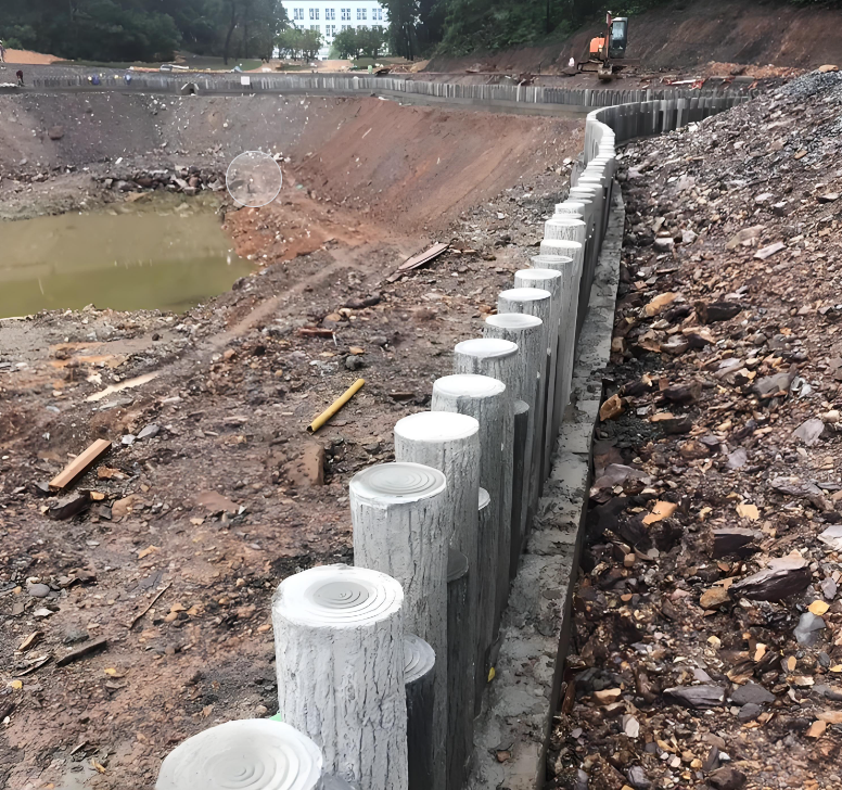 水泥仿木樁施工隊(duì)泓樺錦嘉 - 水泥仿木樁能用在庭院裝飾嗎？