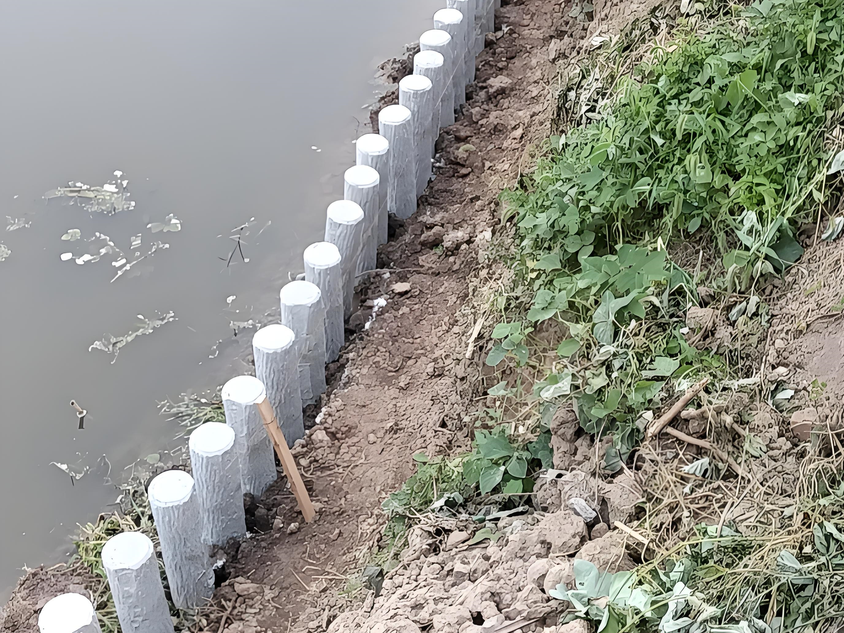 水泥仿木樁施工隊泓樺錦嘉-水泥仿木樁適合用于河道防護嗎？