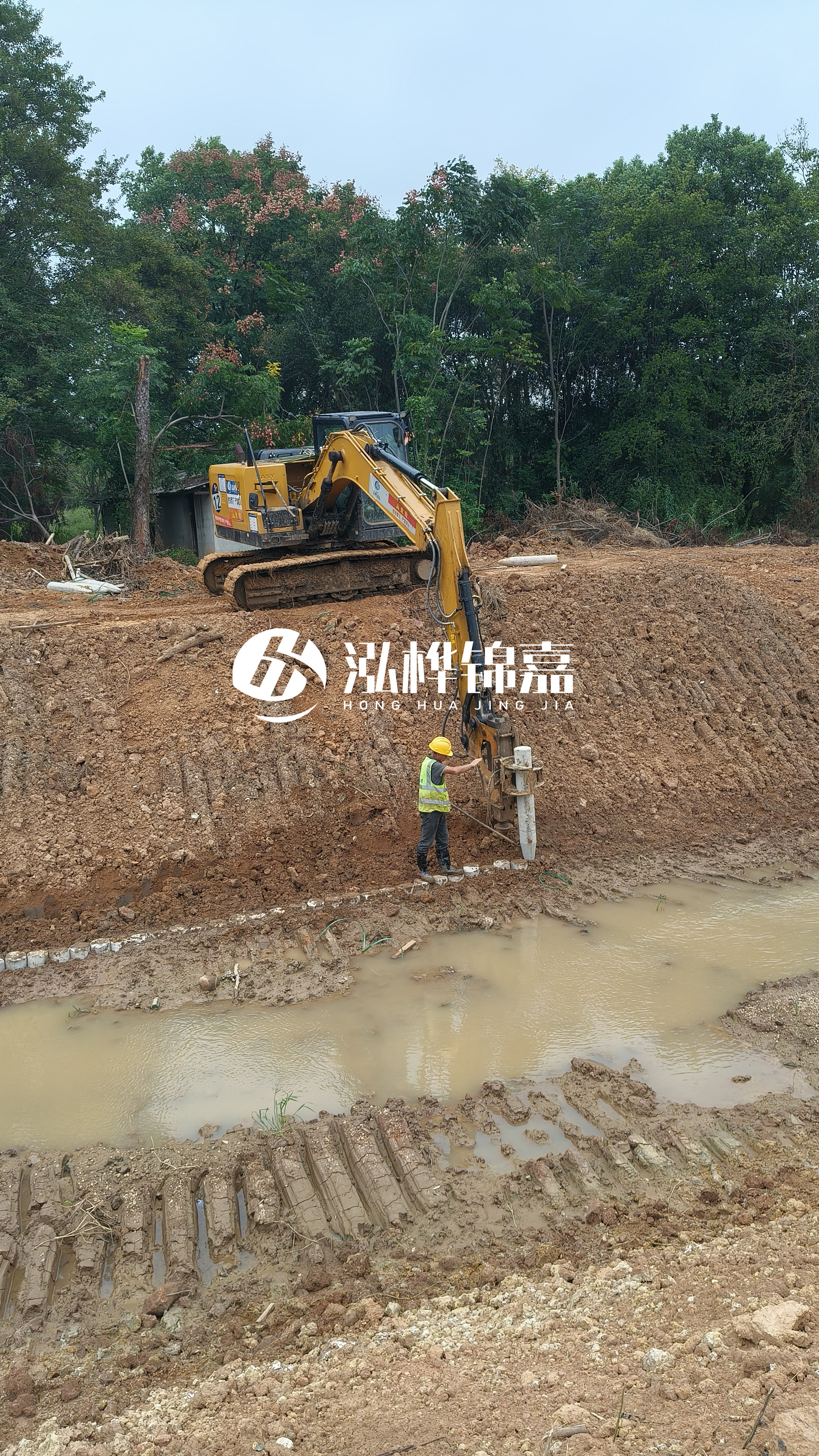 水泥仿木樁施工隊泓樺錦嘉 - 打樁機可以打多少米的樁？